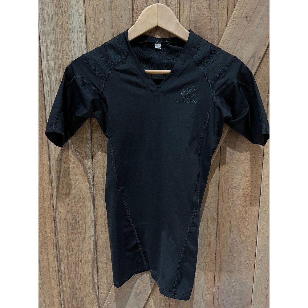Intelliskin Mens Size Medium Stand Tall Black Posture Compression Vneck Shirt
